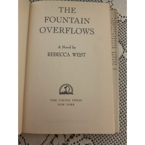 1956 The Fountain Overflows, Rebecca West, Viking Press Hardcover - Picture 7 of 10